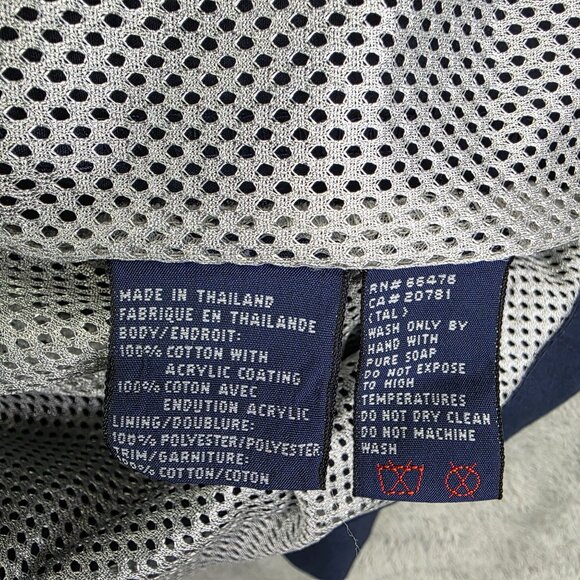 Womens Vintage Tommy Hilfiger Navy Blue Jacket Embroidered Logo Button Up Size L - Picture 5 of 9